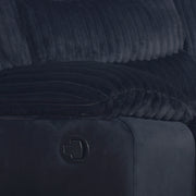 Willow Console Loveseat W/ Dual Recliners-Black