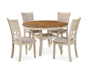 Mitchell 5 Pc Dining Set-Two Tone Bisque/Brown