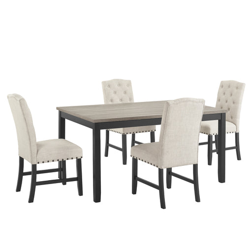 Daphne 5 Pc Natural 60" Dining Set W/Natural Chairs