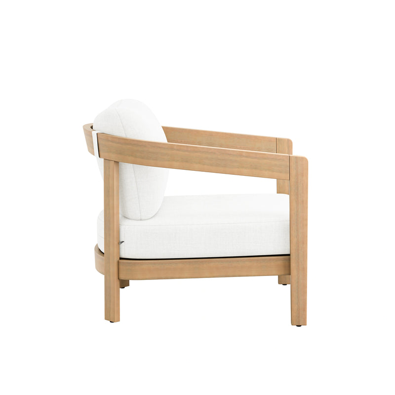 Wesley Patio Club Chair W/ White Cushion