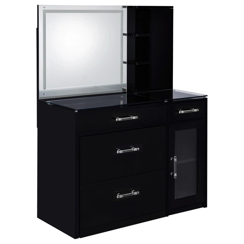Flora Makeup Vanity Table with LED Mirror and Stool