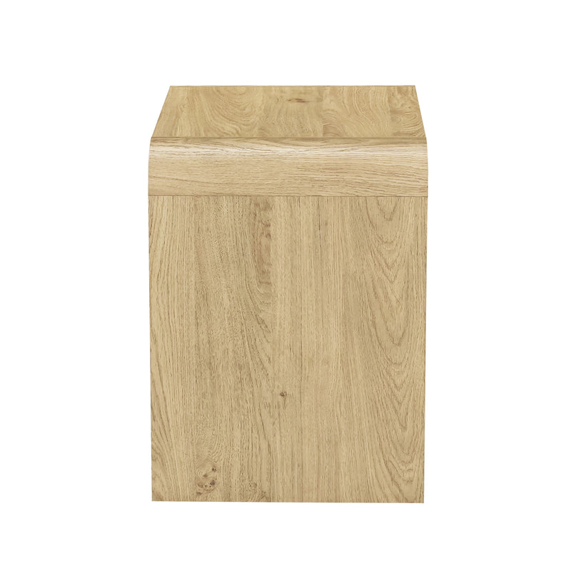 Mara One Drawer End Table / Bedside Table-Natural