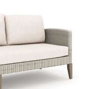 Carezza 5 Pc Set - Sofa, 2 Club Chairs, 2 Stools- Taupe
