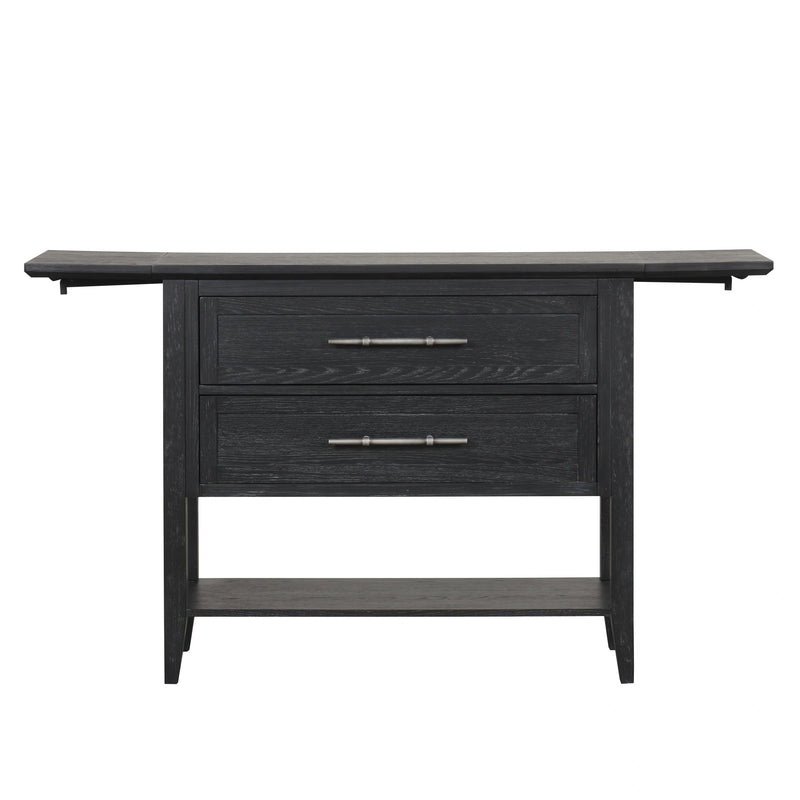 Sable Crest Drop Leaf Server-Black