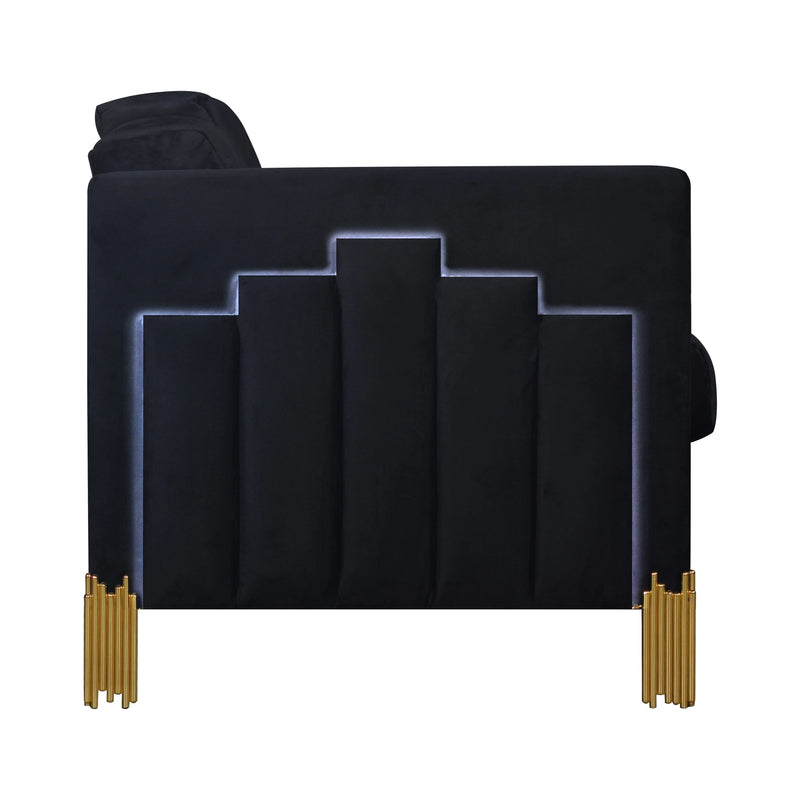 Empire Lighted Chair-Black