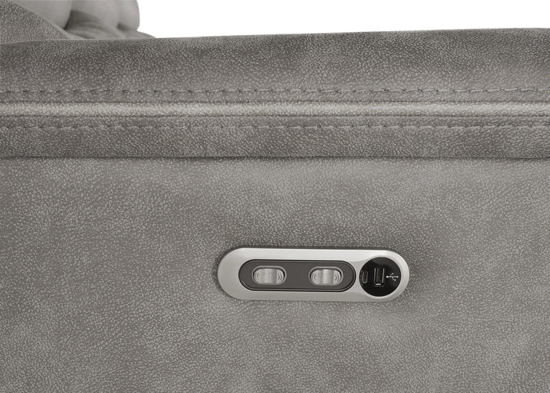 Kamari Sofa W/Pwr Hr & Fr-Gray