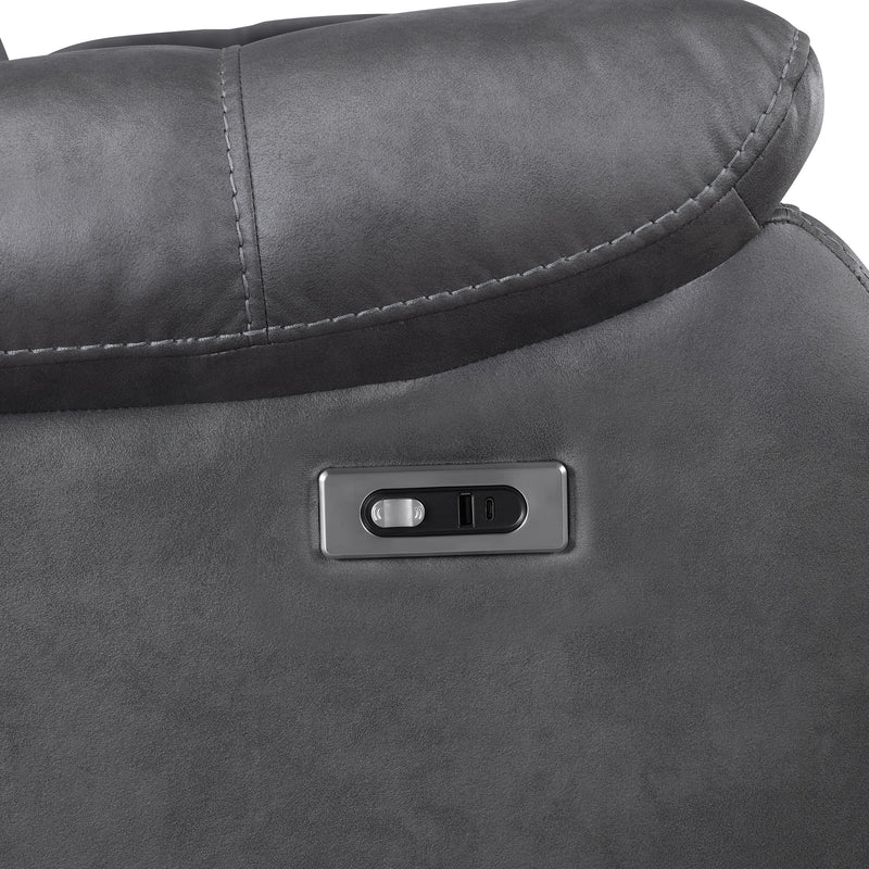 Morello Console Loveseat W/Pwr Fr-Gray