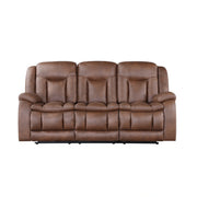 Morello Sofa W/Dual Recliner- Brown