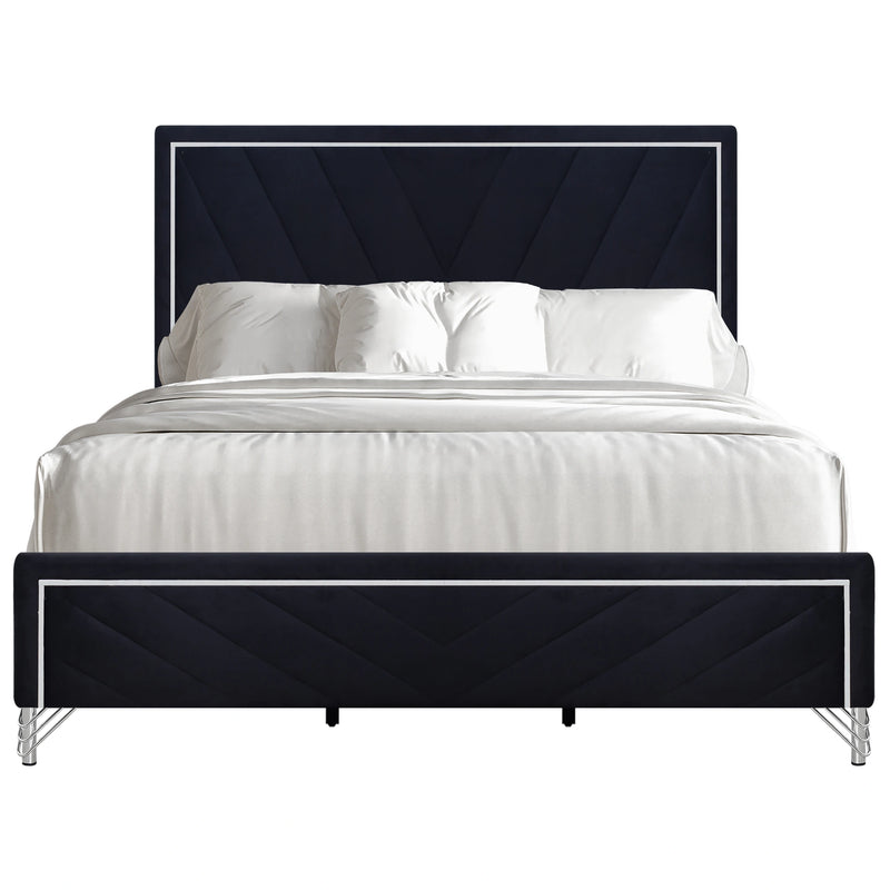 Ava 6/0 Wk Headboard, Footboard & Slat Kit-Ebony