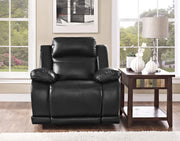 New Classic Vega Glider Recliner in Premiere Black - Sims Furniture