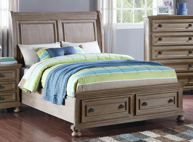 New Classic Furniture Allegra Youth Full Storage Bed in Pewter - Sims Furniture