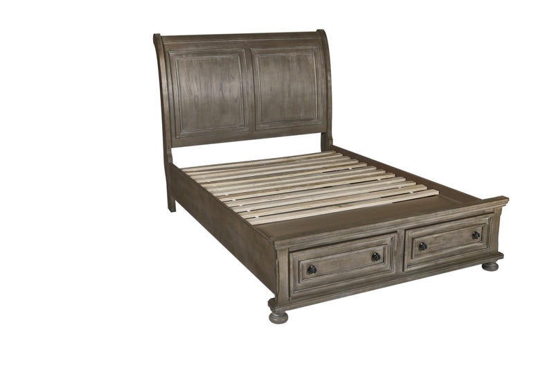 New Classic Furniture Allegra Youth Full Storage Bed in Pewter - Sims Furniture