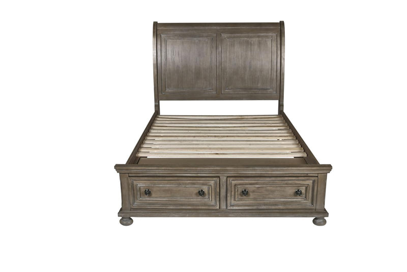 New Classic Furniture Allegra Youth Full Storage Bed in Pewter - Sims Furniture