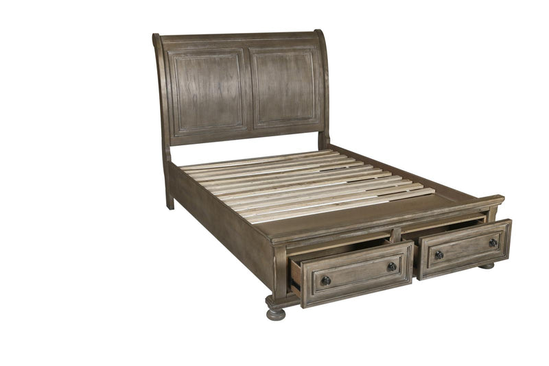 New Classic Furniture Allegra Youth Full Storage Bed in Pewter - Sims Furniture