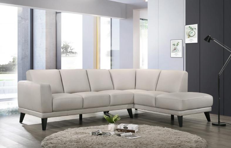 New Classic Altamura Sectional w/ LAF 3 Seat Sofa in Mist Gray - Sims Furniture