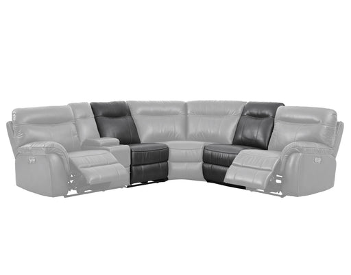New Classic Atlas Power Armless Recliner in Gray - Sims Furniture