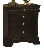 New Classic Belle Rose 4 Drawer Night Stand in Black Cherry - Sims Furniture