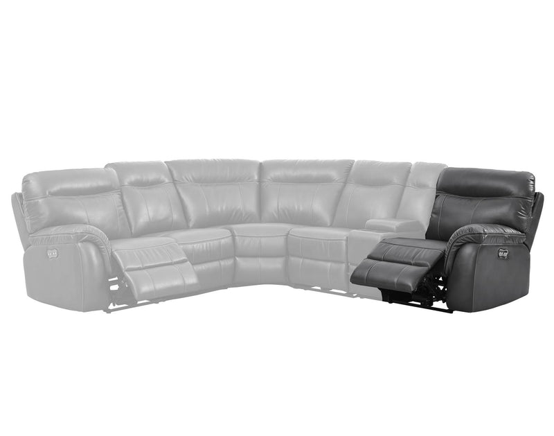 New Classic Atlas RAF Full Power Recliner w/Power in Gray - Sims Furniture