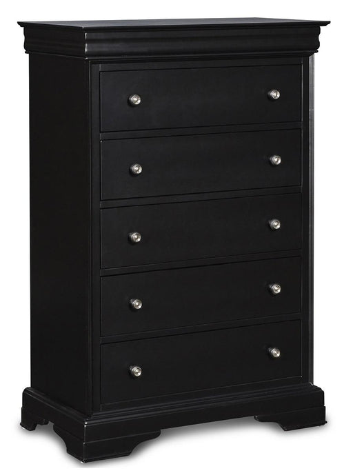 New Classic Belle Rose 5 Drawer Lift Top Chest in Black Cherry - Sims Furniture