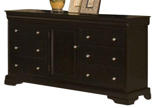 New Classic Belle Rose 6 Drawer Dresser in Black Cherry Finish - Sims Furniture
