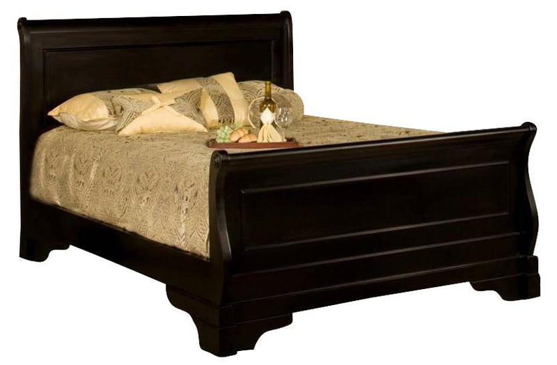 New Classic Belle Rose Eastern King Sleigh Bed in Black Cherry Finish - Sims Furniture