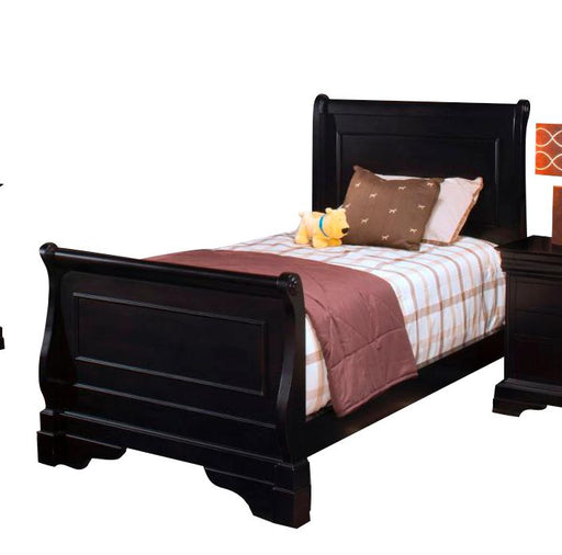 New Classic Belle Rose Youth Full Sleigh Bed in Black Cherry - Sims Furniture
