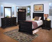 New Classic Belle Rose Youth Full Sleigh Bed in Black Cherry - Sims Furniture