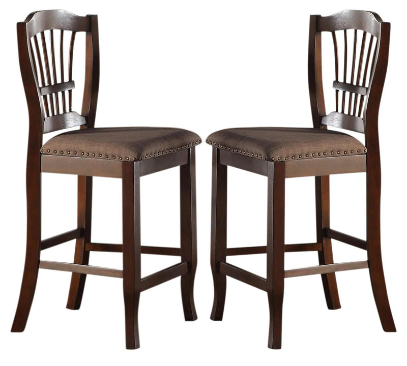 New Classic Bixby Counter Chair in Espresso (Set of 2) - Sims Furniture