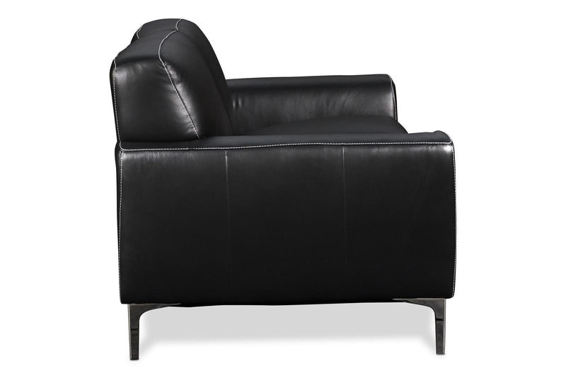 New Classic Carrara Loveseat in Black - Sims Furniture
