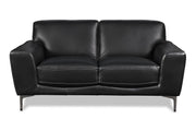 New Classic Carrara Loveseat in Black - Sims Furniture