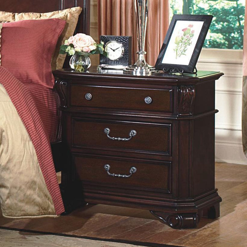 New Classic Emilie 3 Drawer Night Stand in English Tudor - Sims Furniture