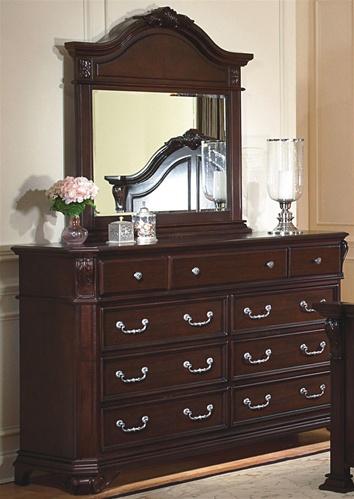 New Classic Emilie 9 Drawer Dresser in English Tudor - Sims Furniture