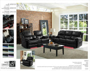 New Classic Flynn Power Sofa (Lights) in Premier Black - Sims Furniture