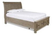 New Classic Furniture Allegra California King Storage Bed in Pewter - Sims Furniture