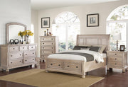 New Classic Furniture Allegra Queen Storage Bed in Pewter - Sims Furniture