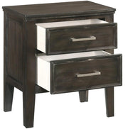 New Classic Furniture Andover 2 Drawer Nightstand in Nutmeg - Sims Furniture