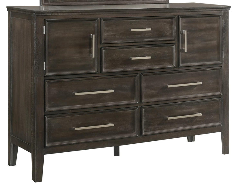 New Classic Furniture Andover 6 Drawer Dresser in Nutmeg - Sims Furniture