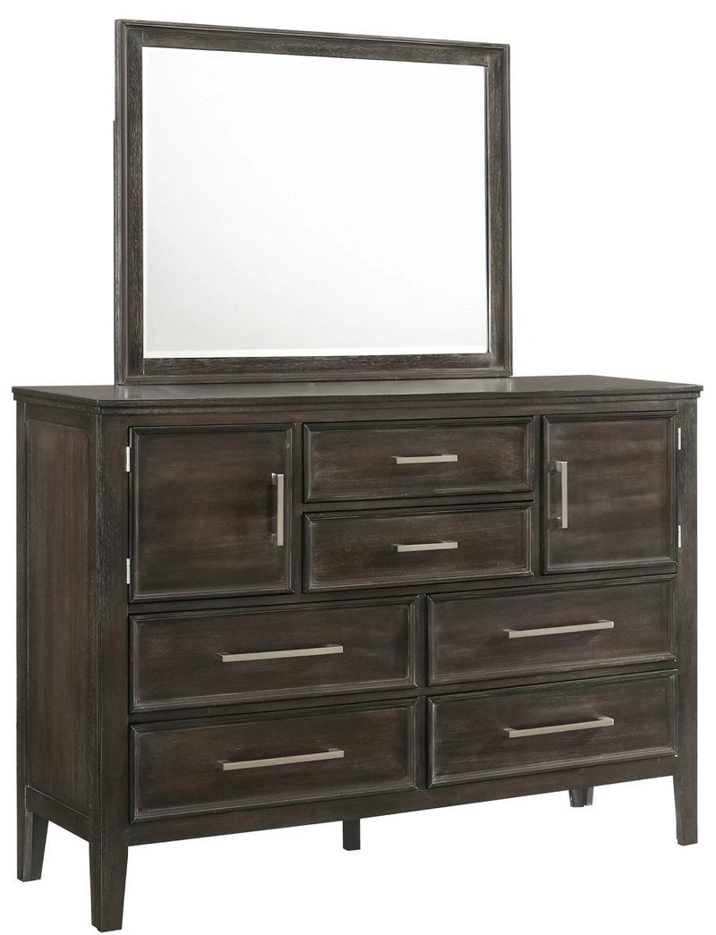 New Classic Furniture Andover 6 Drawer Dresser in Nutmeg - Sims Furniture