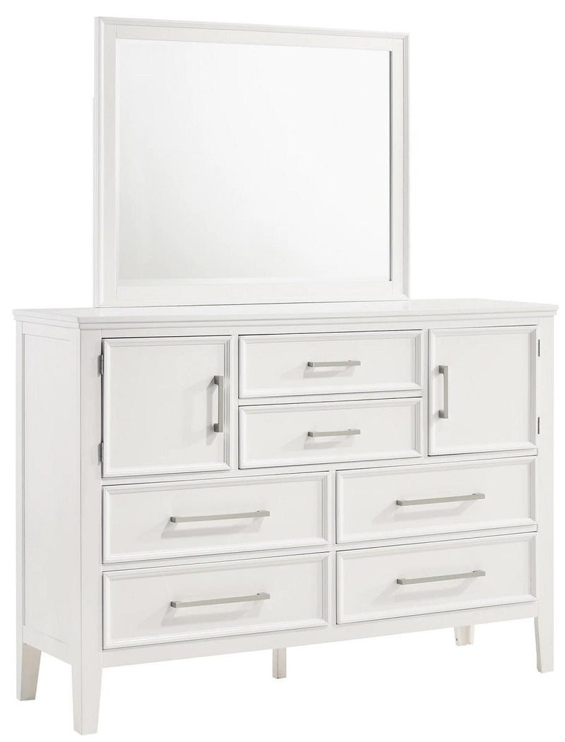 New Classic Furniture Andover 6 Drawer Dresser in White - Sims Furniture