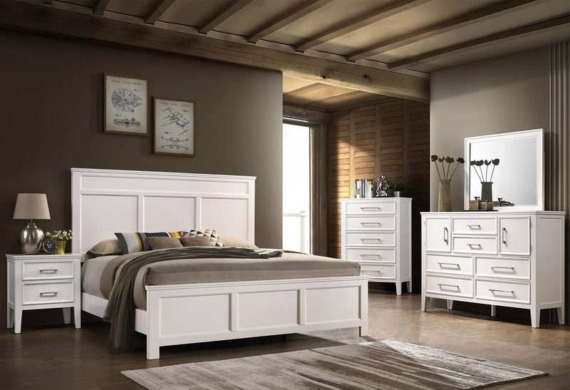 New Classic Furniture Andover 6 Drawer Dresser in White - Sims Furniture