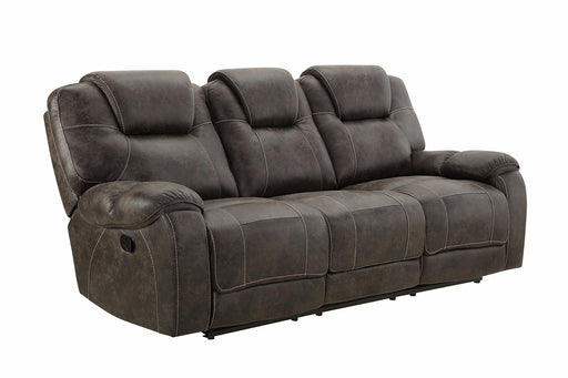 New Classic Furniture Anton Dual Recliner Sofa in Chocolate - Sims Furniture