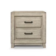 New Classic Furniture Ashland 2 Drawer Nightstand in Rustic White - Sims Furniture