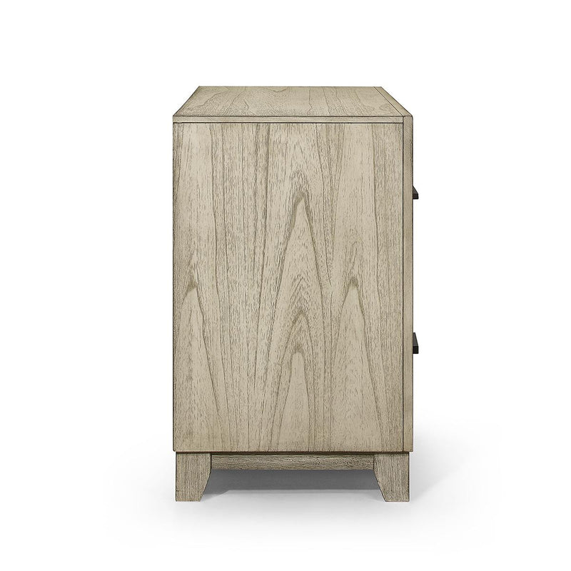New Classic Furniture Ashland 2 Drawer Nightstand in Rustic White - Sims Furniture