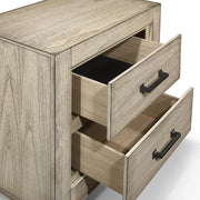 New Classic Furniture Ashland 2 Drawer Nightstand in Rustic White - Sims Furniture