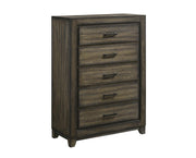 New Classic Furniture Ashland 5 Drawer Chest in Rustic Brown - Sims Furniture