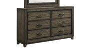 New Classic Furniture Ashland 6 Drawer Dresser in Rustic Brown - Sims Furniture