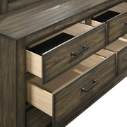 New Classic Furniture Ashland 6 Drawer Dresser in Rustic Brown - Sims Furniture