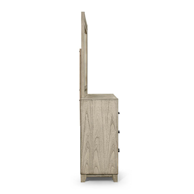 New Classic Furniture Ashland 6 Drawer Dresser in Rustic White - Sims Furniture