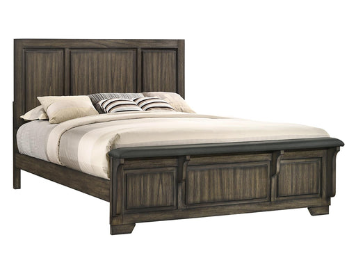 New Classic Furniture Ashland California King Panel Bed in Rustic Brown - Sims Furniture