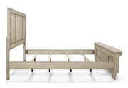 New Classic Furniture Ashland California King Panel Bed in Rustic White - Sims Furniture